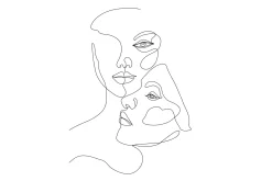 Poster Faces 70x100 cm