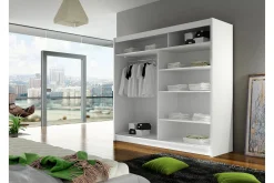 Prag Garderobe 180 cm Skyvedører Delt Speil