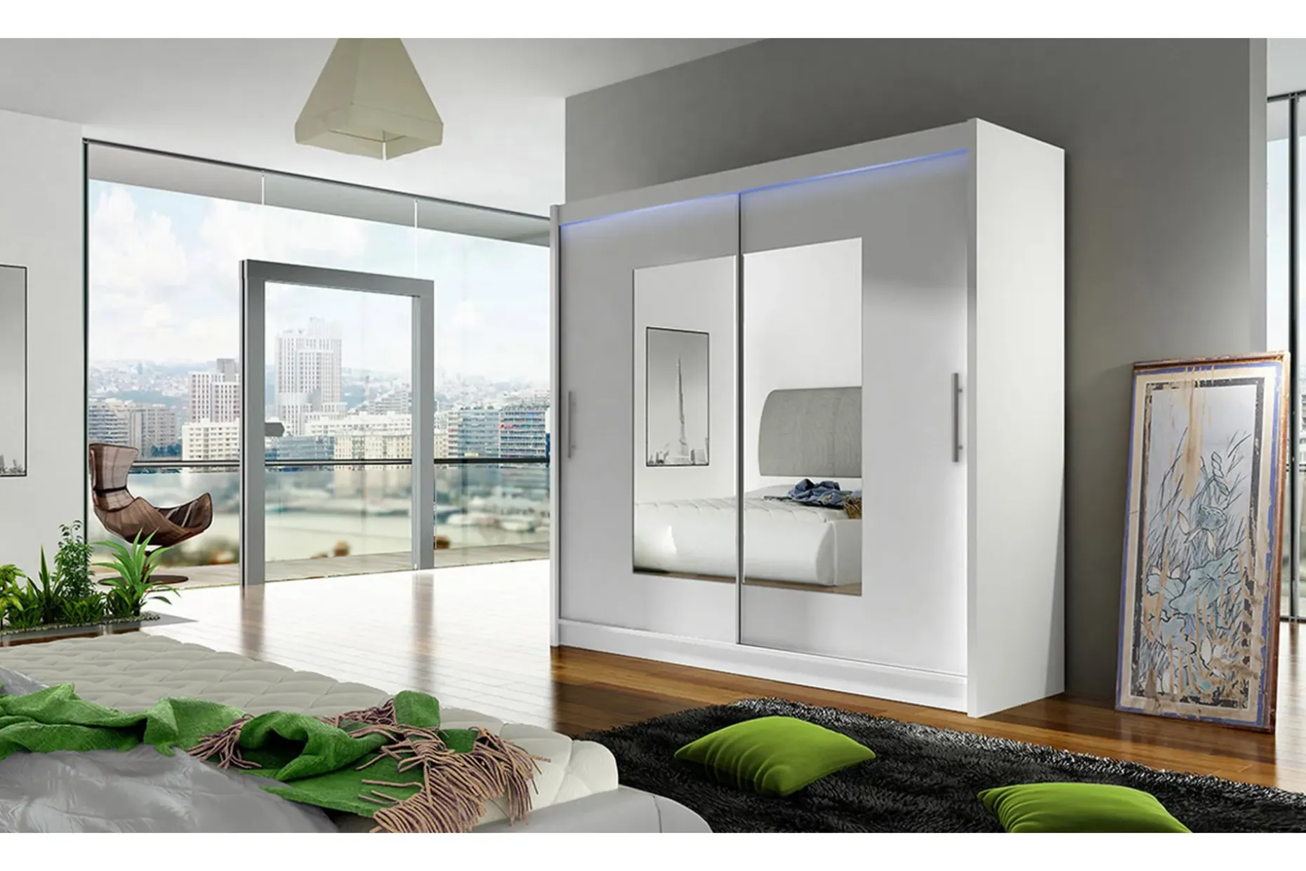 Prag Garderobe 180x57x215 cm