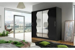 Prag Garderob 180x57x215 cm Scandinavian Choice Black