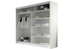 Prag Garderob 180x57x215 cm Scandinavian Choice Black