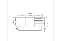 Pribeta Konsollbord 140 cm
