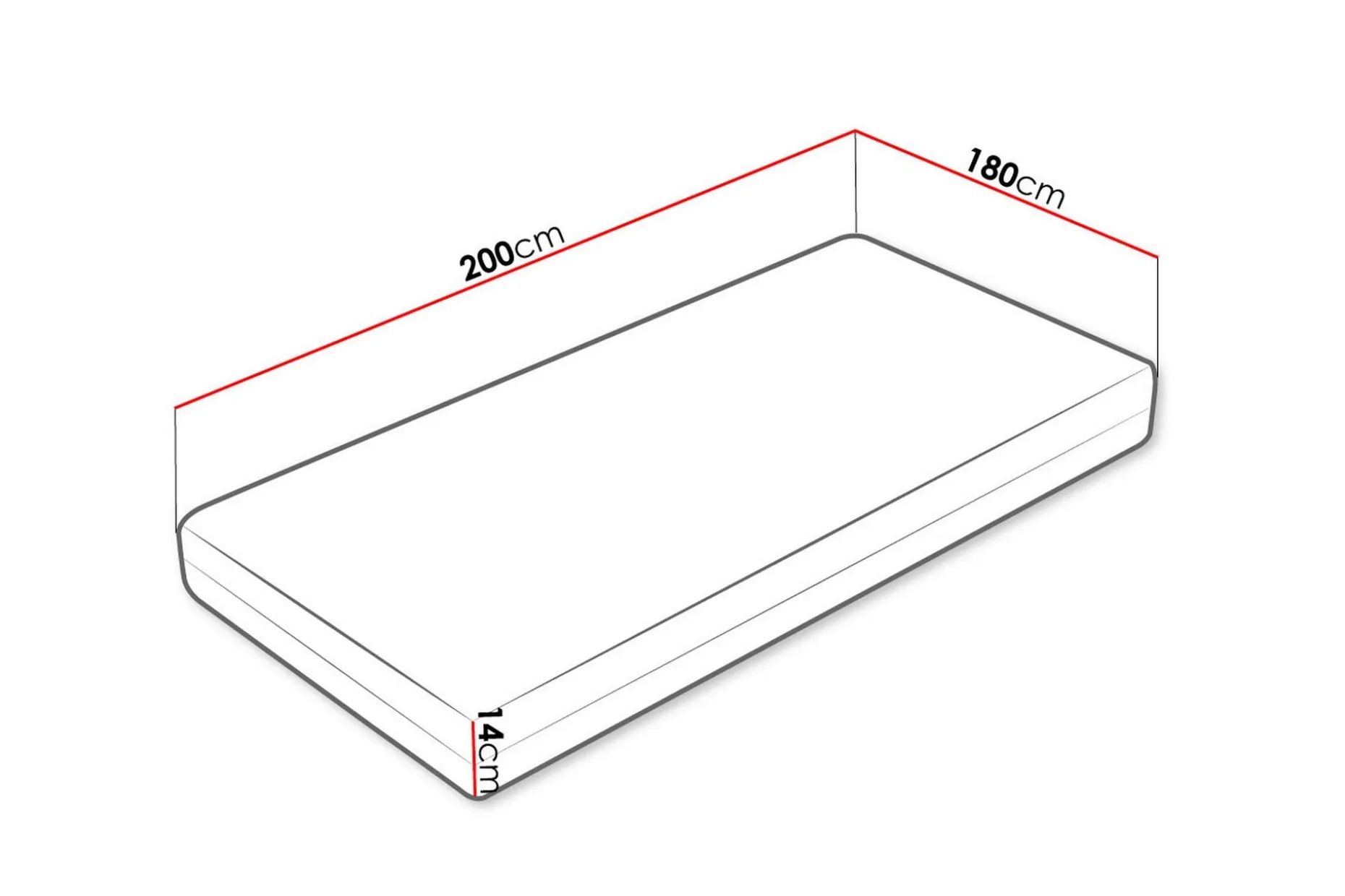 Profi Madrass 180x200 cm