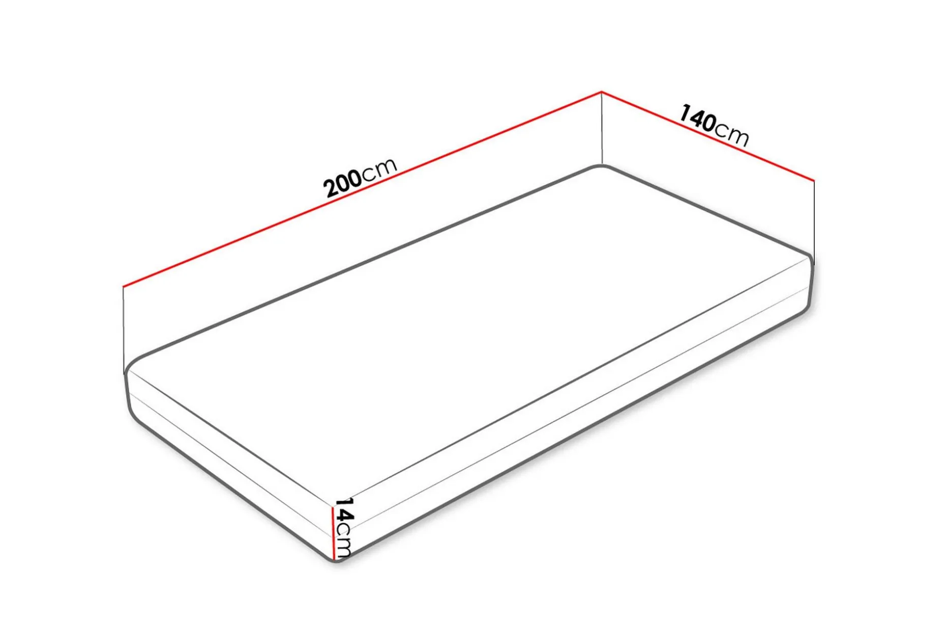 Profi Madrass 140x200 cm