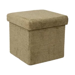 Puff HOME4YOU Jesse med oppbevaring 30x30x30 cm Grønn