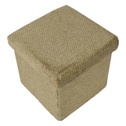 Puff HOME4YOU Jesse med oppbevaring 30x30x30 cm Grønn