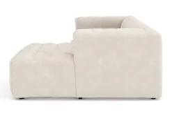 Puffy 3-seters boblete sofa med divan høyre