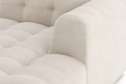 Puffy 3-seters boblete sofa med divan høyre