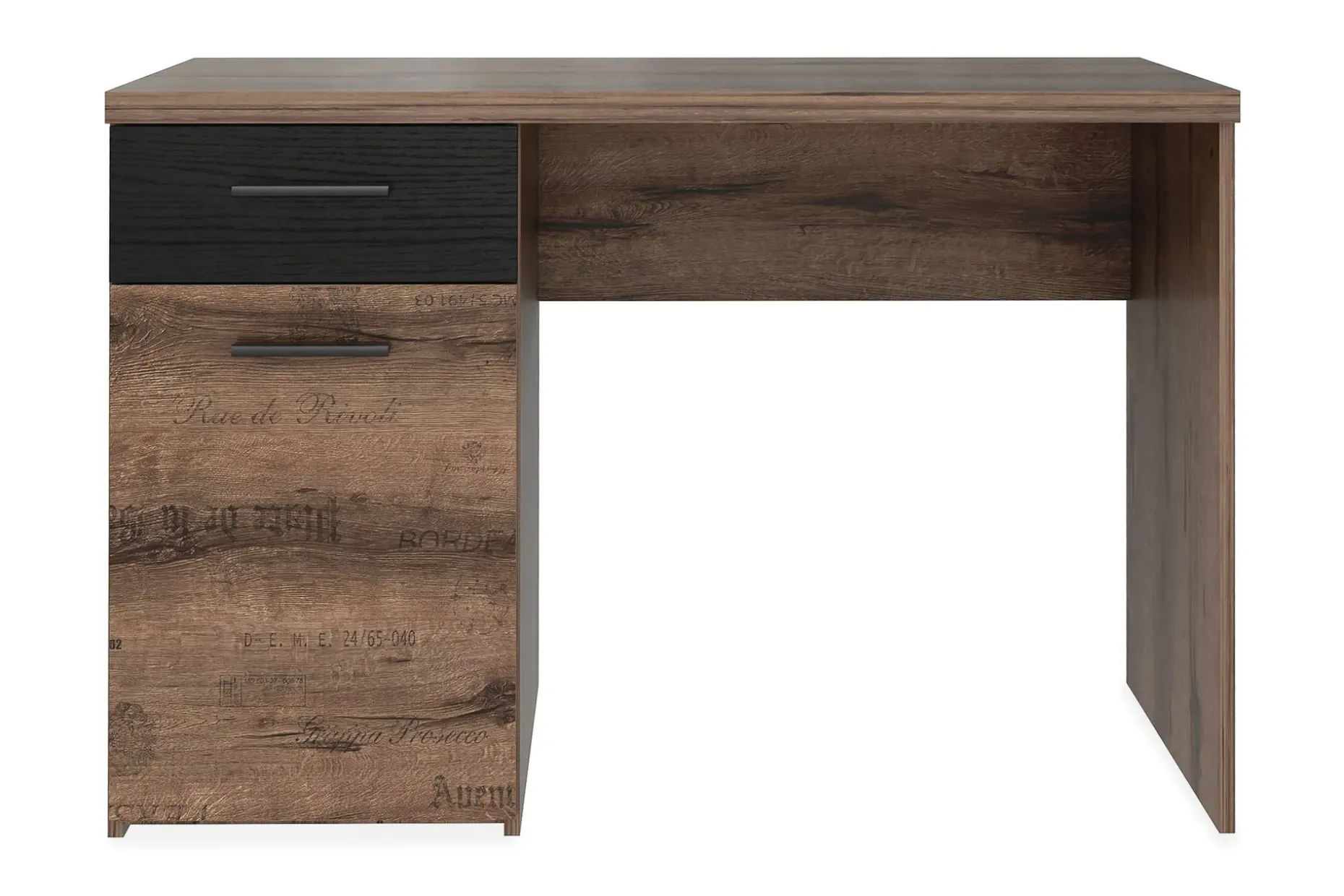 Purgason Skrivebord 110 cm med Oppbevaringsskuff + Skap