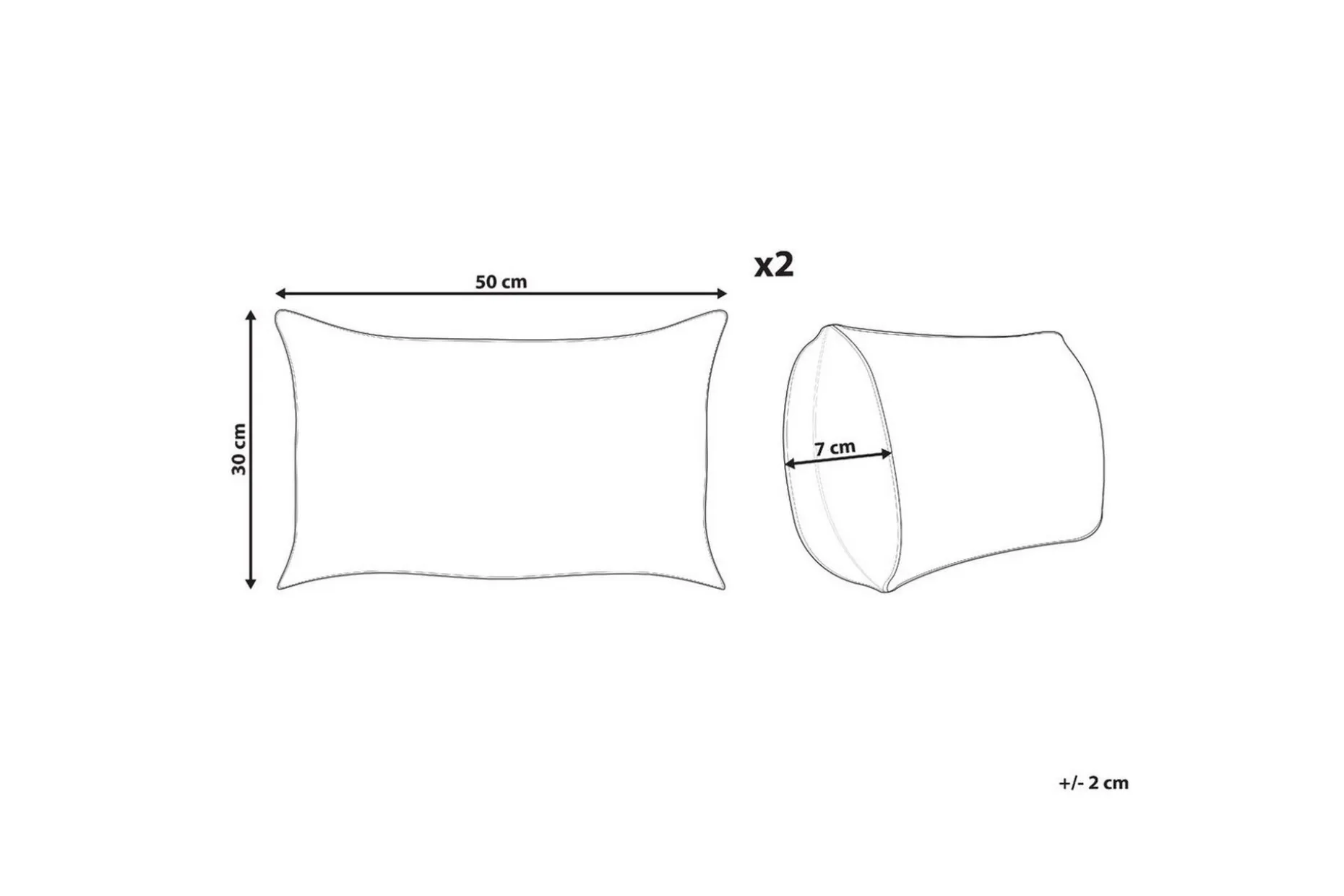 Pynteputer Gazania sett av 2 Grå/hvit, Rektangulær