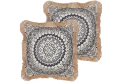 Pynteputer Geranium sett av 2 Beige/svart