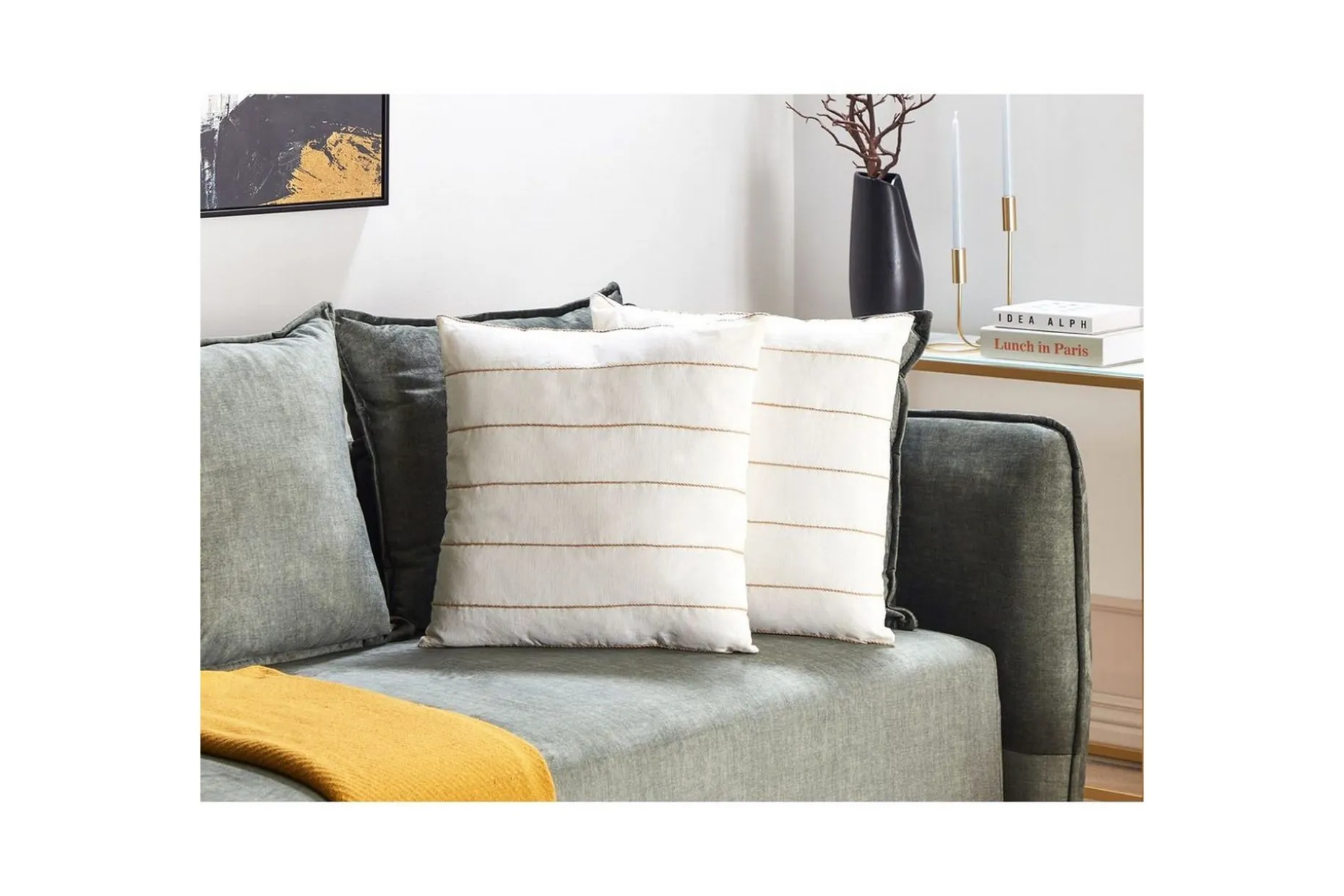 Pynteputer Milas sett med 2 Hvit/Beige