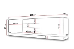 Qiu TV-benk 200 cm