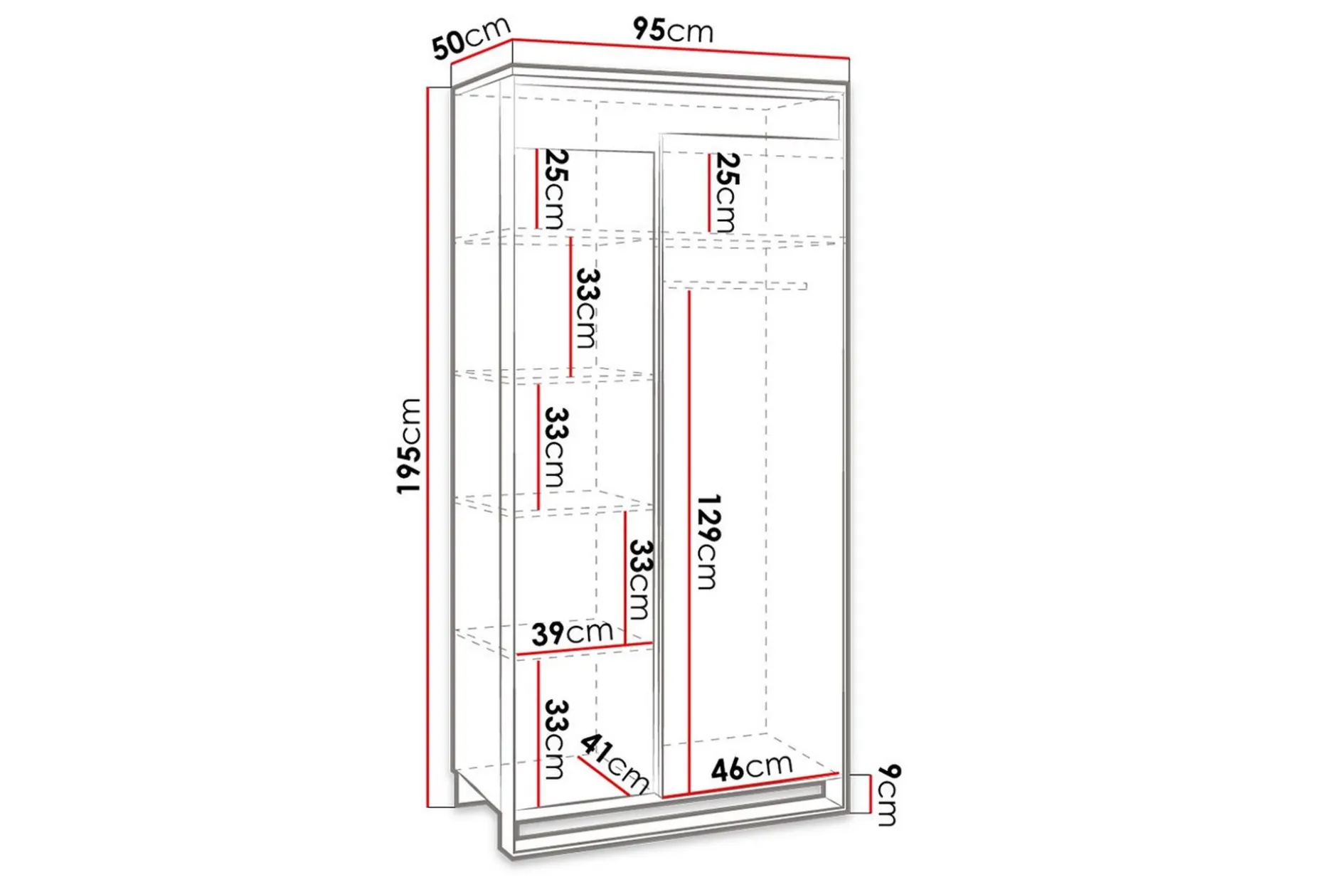 Quant Garderobe 50x95 cm