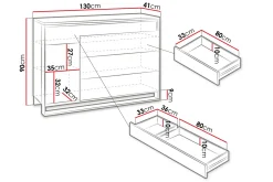Quant Kommode 41x130 cm