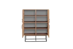 Quantum Solo Highboard 93x115 cm Svart/Brun