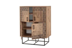 Quantum Solo Highboard 93x115 cm Svart/Brun