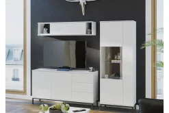 Querty Stuesett LED-belysning 4 Deler Hvit LED