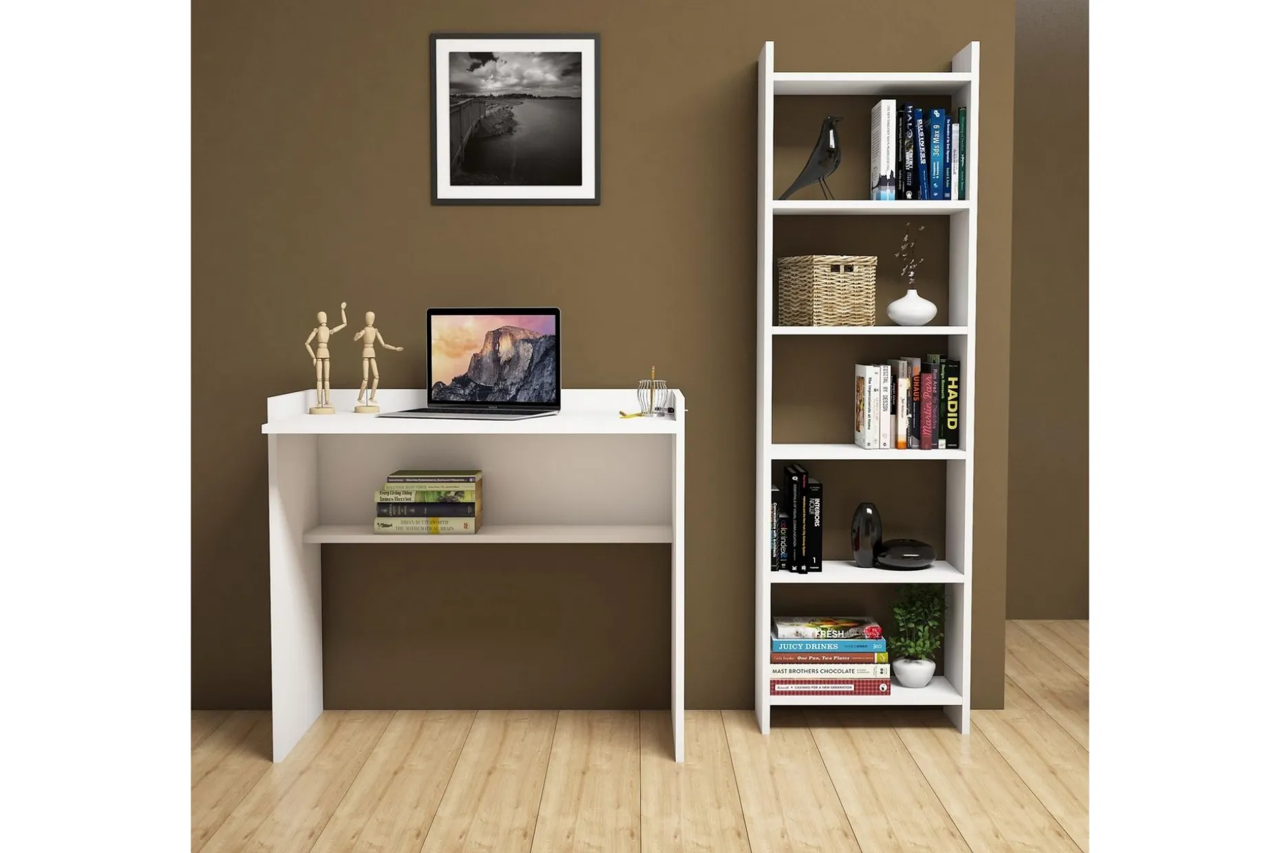 Rakowski Skrivebord og Bokhylle 90 cm