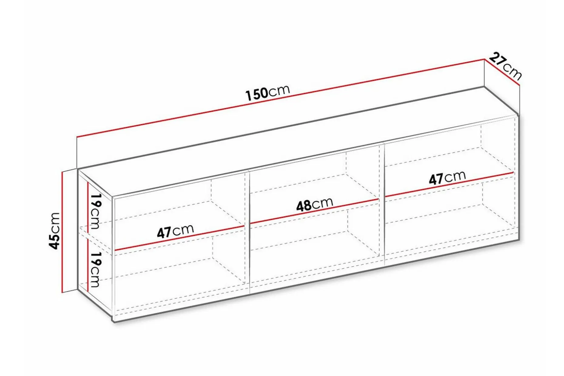 Rathmore Highboard Ljusgrå