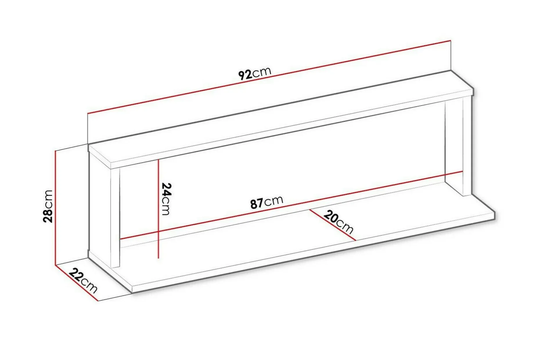 Rathmore Vegghylle 92x22 cm