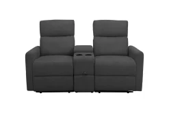 Recliner Dacoulas Antrasitt, Stoff/tre