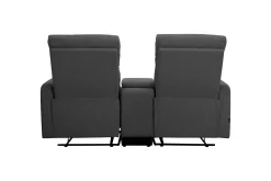 Recliner Dacoulas Antrasitt, Stoff/tre
