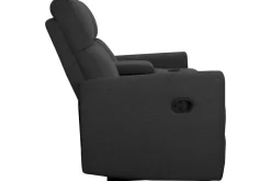 Recliner Dacoulas Antrasitt, Stoff/tre