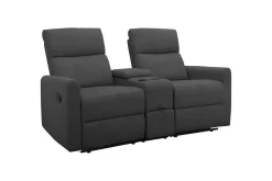 Recliner Dacoulas Antrasitt, Stoff/tre