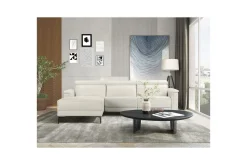 Reclinersofa med hjørne Loft24 Hjørnesofa 3-seters Lund Cream White Vänster