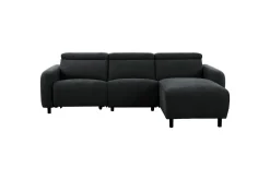 Reclinersofa med hjørne Loft24 Hjørnesofa Loft24 Skaane med manuell reclinerstol Grå Belfast-stoff