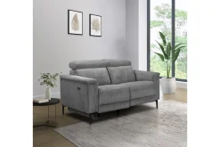 Reclinersofa uten hjørne Loft24 Lund reclinersofa 2-seter Lightgrey