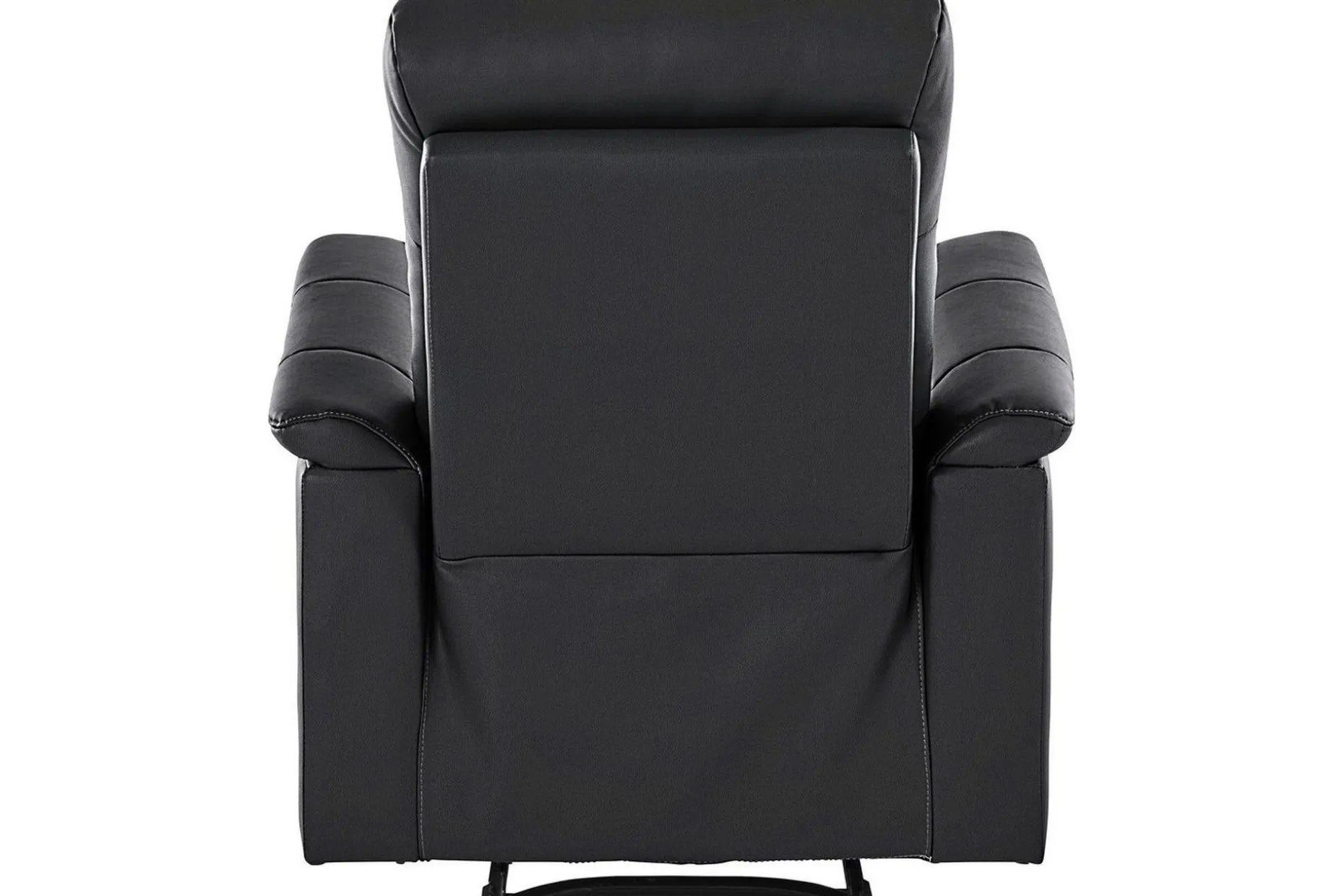 Recliner Southbrook Svart, Ekte skinn/PU/Tre/Metall, Manuell hvilestol