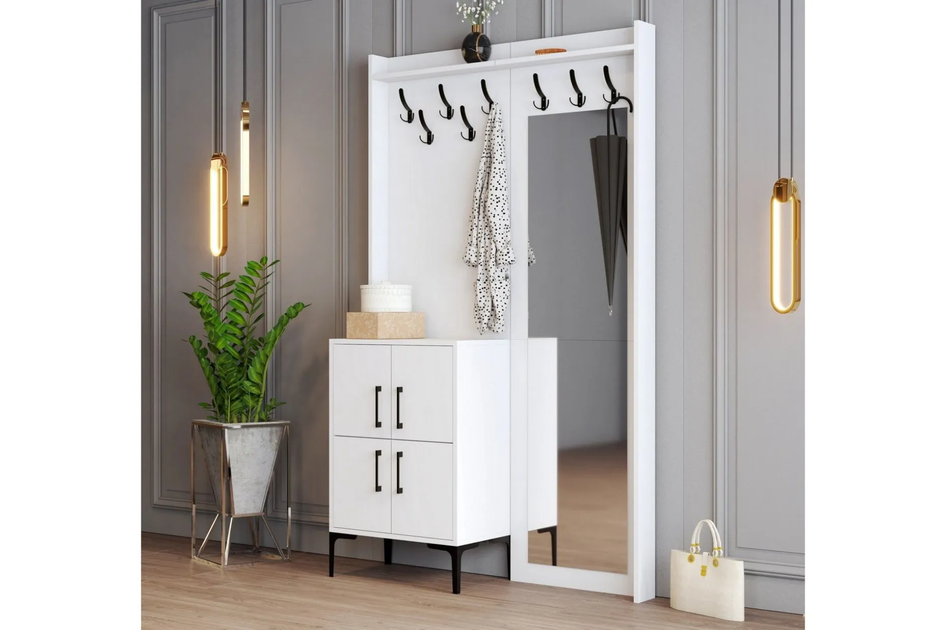 Retzow Hall møbelsett 35x120 cm med speil
