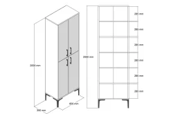 Retzow Skoskap 60x35 cm