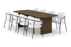 Richeto spisebord 240 cm med 8 Karol spisestoler