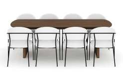 Richeto spisebord 240 cm med 8 Karol spisestoler