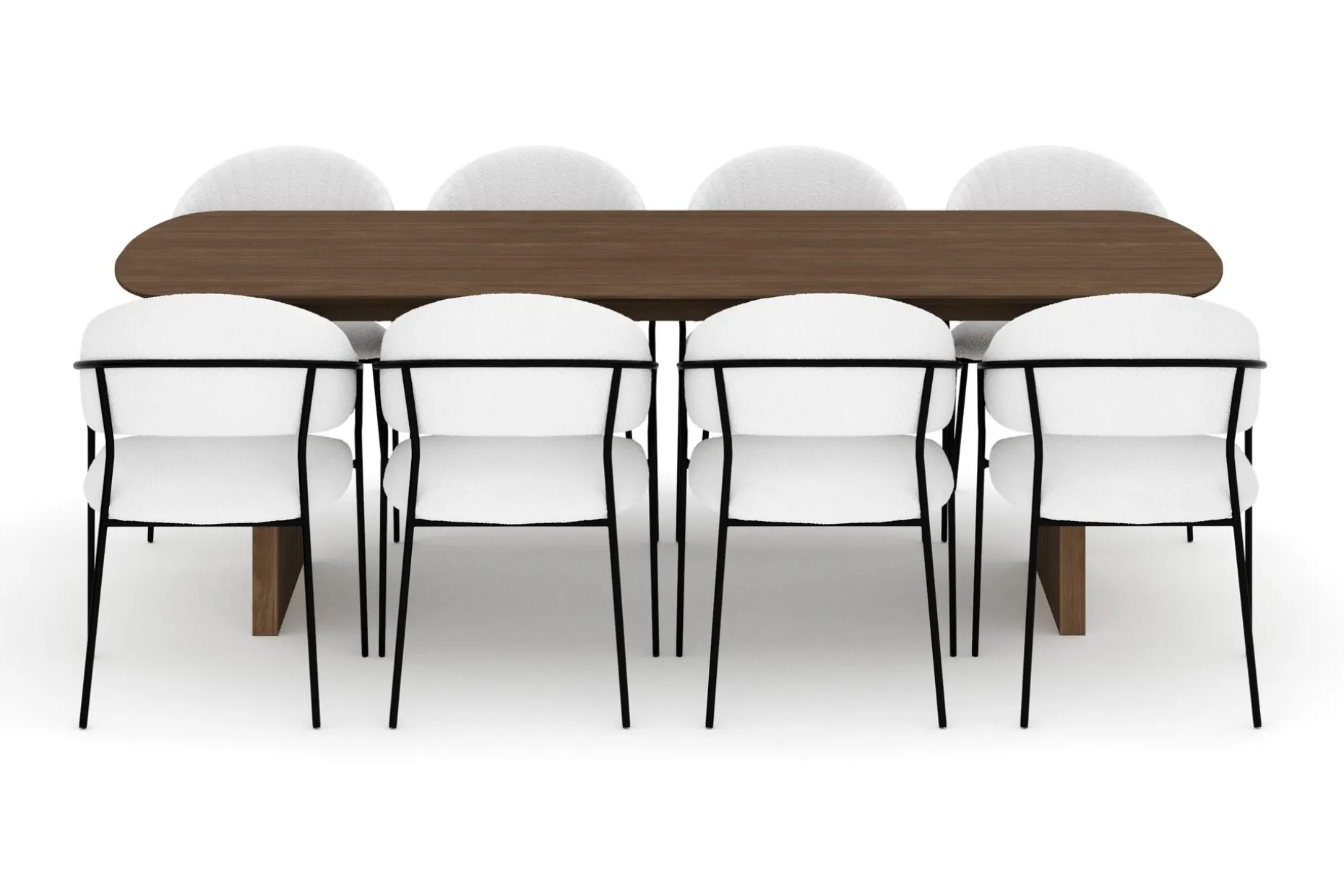 Richeto spisebord 240 cm med 8 Karol spisestoler