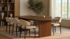 Richeto spisebord 240 cm med 6 Sawako stoler