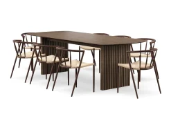 Richeto spisebord 240 cm med 8 Winston spisestoler