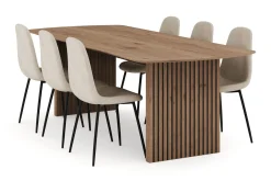 Richeto Spisegruppe 240 cm med 6 Polar Spisestoler