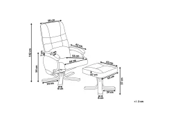 Ridgwardine Kontorstol med Massasje + Varme + Fotskammel