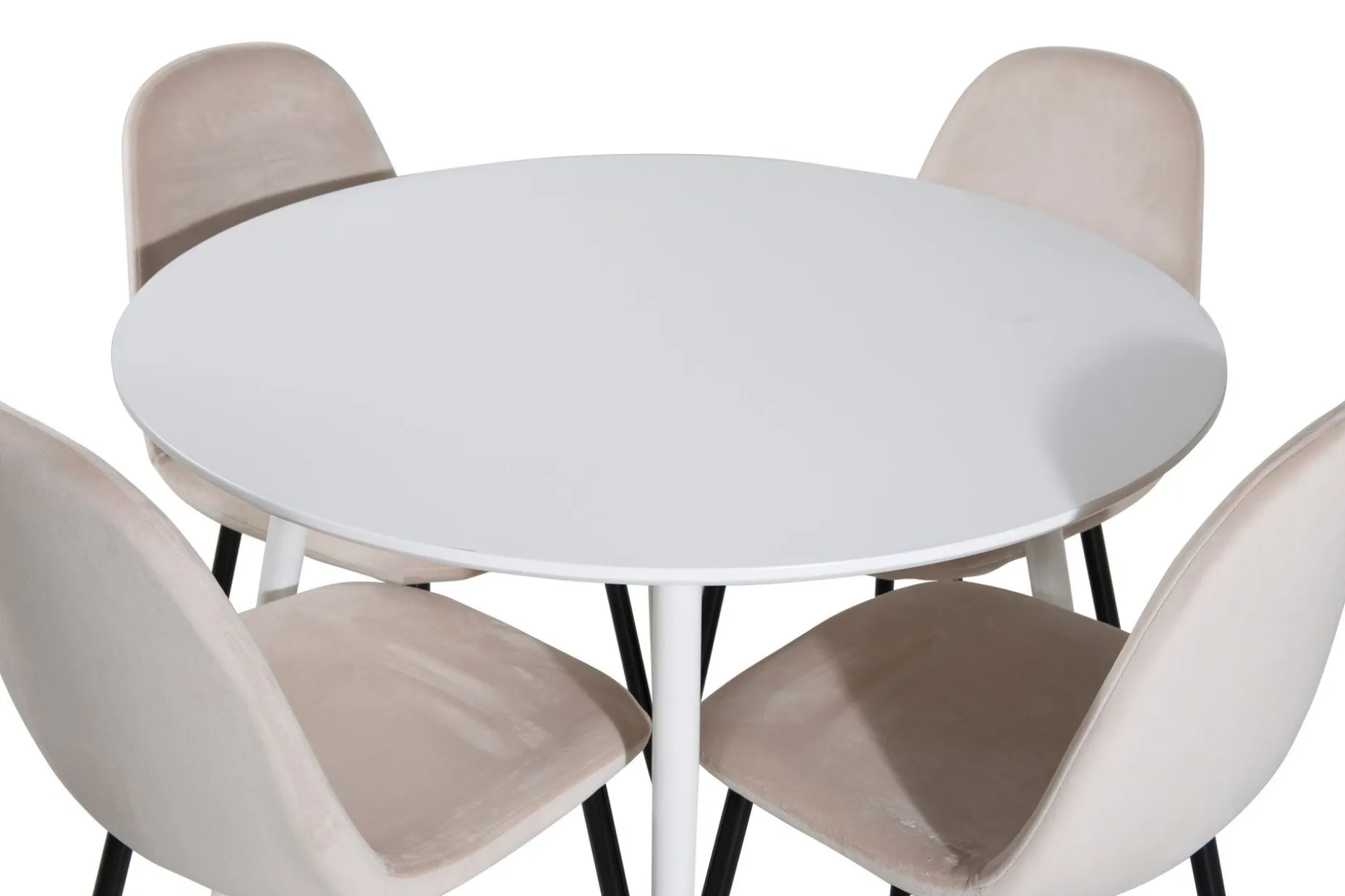 Ridones Spisegruppe 100 cm Rund inkl. 4 Pontus Stoler