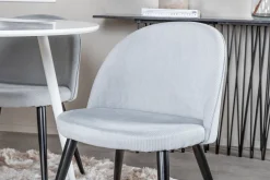 Ridones Spisegruppe 100 cm Rund inkl. 4 Valeri Cordfløyelsto