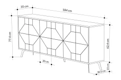 Rinorea Konsollbord 184x77,4 cm