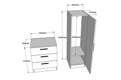 Rinorea Oppbevaringsskap 40x140 cm