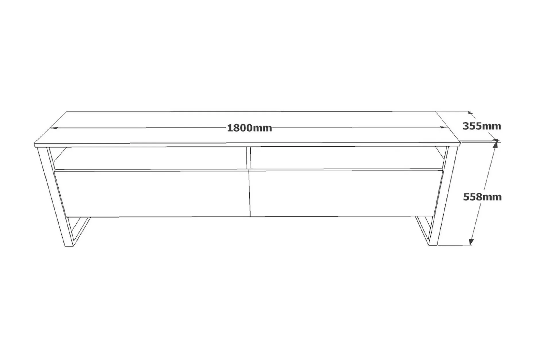 Rinorea Tv-møbelsett 180x56 cm