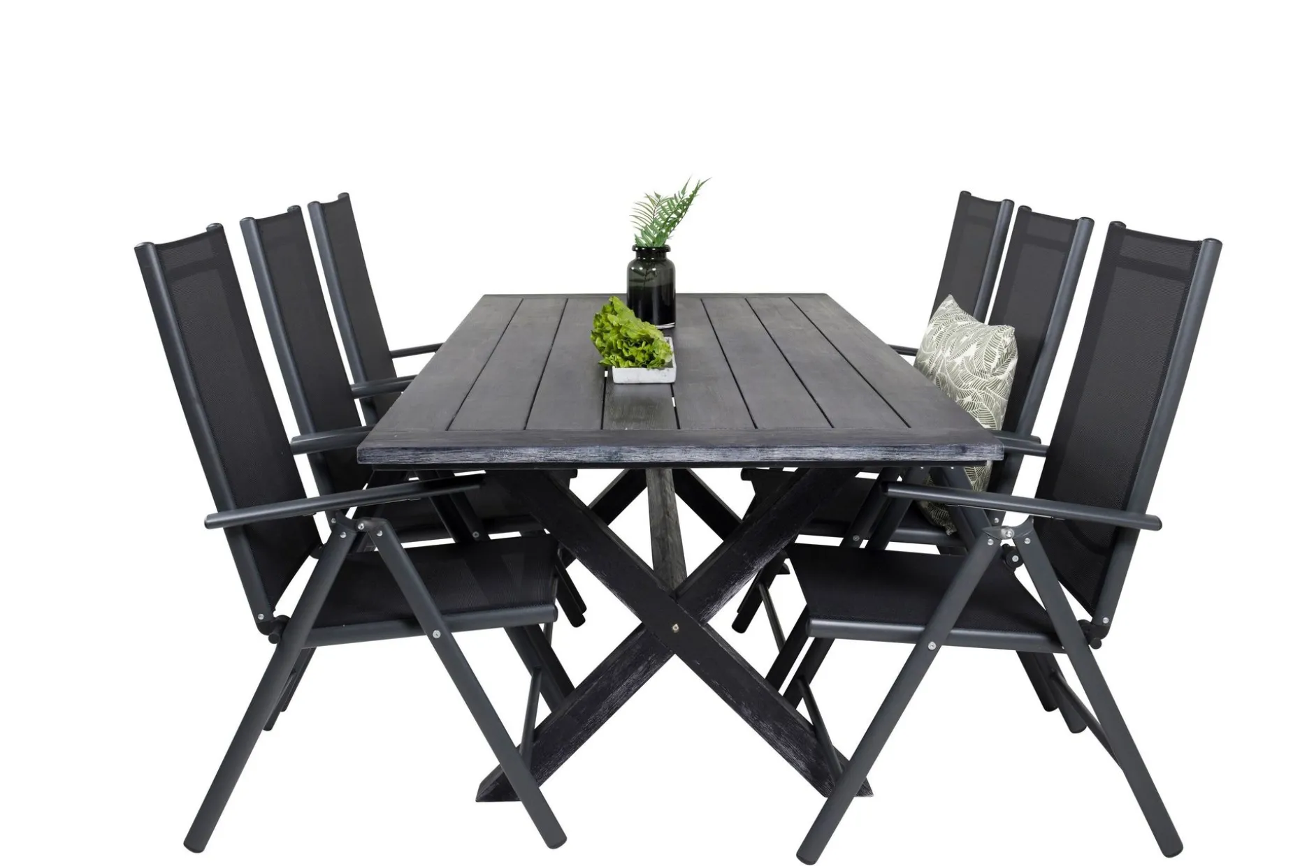 Rives Spisegruppe 200cm + 6 Break Posisjonsstoler