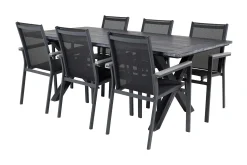 Rives Spisegruppe 200cm + 6 Parma Karmstoler