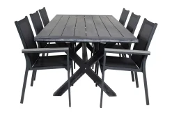 Rives Spisegruppe 200cm + 6 Parma Karmstoler